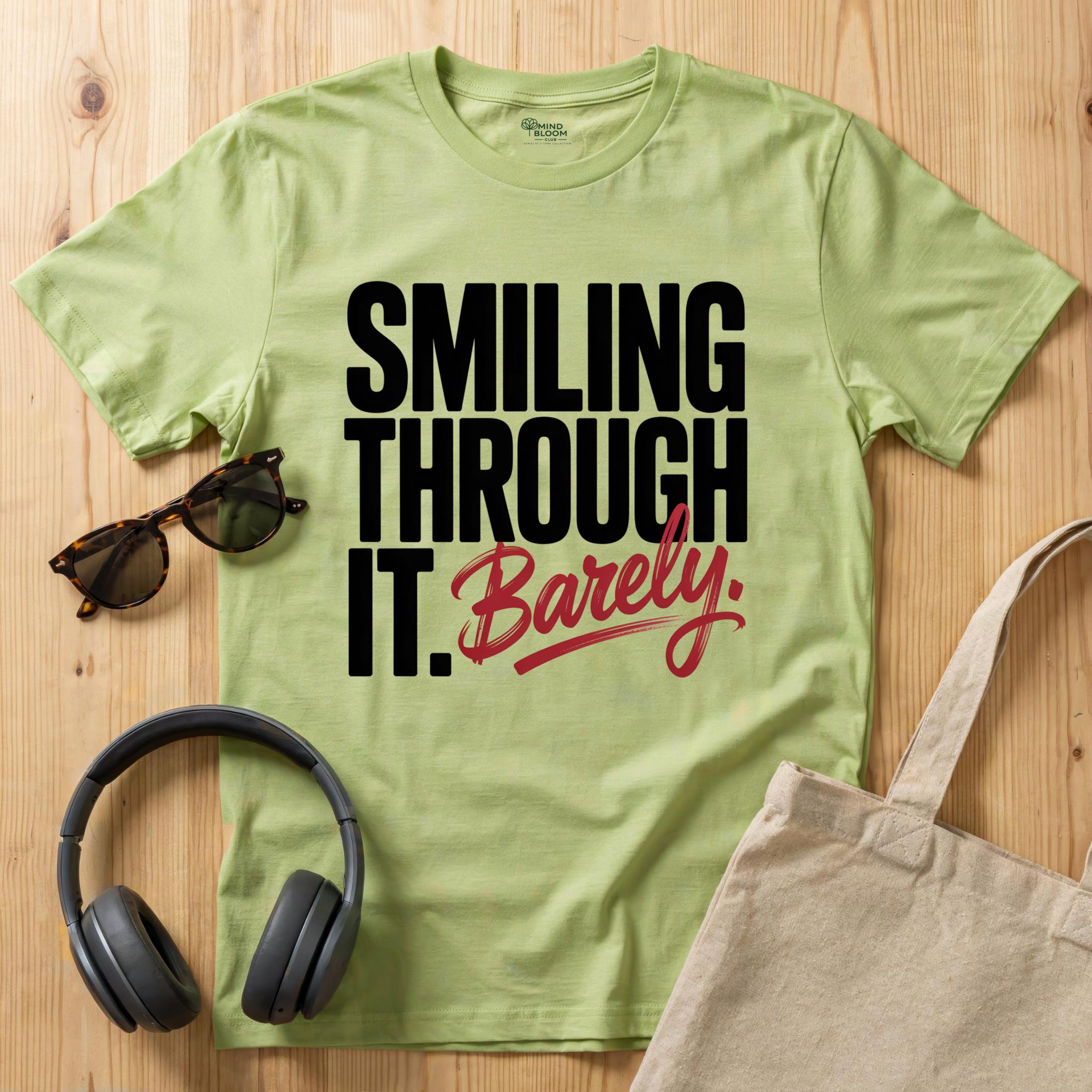 Smiling through it. Barely T-Shirt